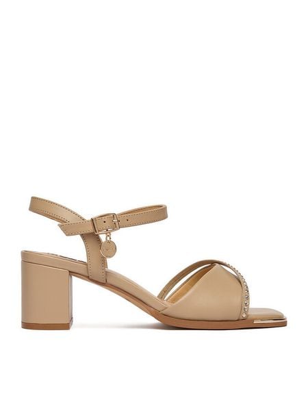 MEXX Sandały EO-WS1161-05 Beżowy. Brązowe sandały damskie Mexx, bez wzorów, ze skóry, bez obcasa, na słupku, bez zapięcia. Za 159.99 zł.