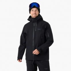 Kurtka narciarska męska Swedemount Lofoten 3L Shell Jacket II wodoodporna. Czarne kurtki sportowe męskie SWEDEMOUNT, na zimę, l, bez wzorów, bez kaptura, narciarskie. W wyprzedaży za 809.99 zł.
