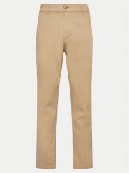 INDICODE Chinosy Kellen 60-336 Beżowy Slim Fit. Brązowe eleganckie spodnie męskie INDICODE, bez wzorów, z bawełny. Za 99.99 zł.