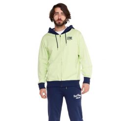 Męski dres Real Boxing z kapturem i zamkiem błyskawicznym. Czarne komplety dresowe męskie LEONE 1947 APPAREL, m, bez wzorów, z dresówki. Za 126.26 zł.