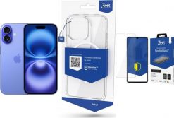 Smartfon Apple iPhone 16 128GB Ultramarine (MYEC3) + FlexibleGlass + Etui MagCase. Fioletowe smartfony Apple. Za 3,503.00 zł.