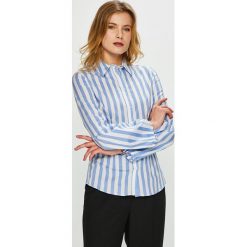 Trussardi Jeans - Koszula. Niebieskie koszule damskie TRUSSARDI JEANS, bez wzorów, z bawełny, casualowe, bez kołnierzyka, bez ramiączek. W wyprzedaży za 429.90 zł.