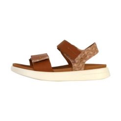 Sandały GEOX D XAND 2S Brązowy. Brązowe sandały damskie Geox, bez wzorów, ze skóry, bez obcasa, bez zapięcia. Za 399.99 zł.
