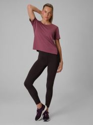 4F Legginsy treningowe szybkoschnące damskie - brązowe XS. Brązowe legginsy damskie 4F, bez wzorów. Za 119.99 zł.