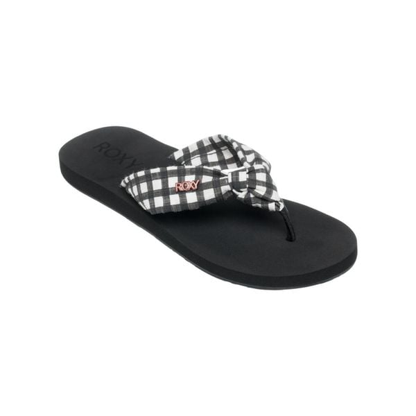 Klapki plażowe dla Kobiety PAIA V Czarny. Czarne klapki damskie Roxy, bez wzorów, z bawełny, sportowe, bez obcasa, bez zapięcia. Za 129.99 zł.