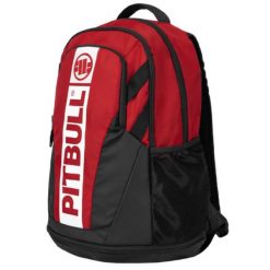 Plecak Sportowy Męski Pit Bull Hilltop 2 Trójkomorowy. Czerwone plecaki męskie PITBULL, bez wzorów, sportowe. Za 158.99 zł.
