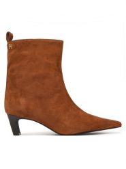 Tommy Hilfiger Botki Kitten Heel Suede Ankle Boot FW0FW09670 Pomarańczowy. Brązowe botki damskie Tommy Hilfiger, bez wzorów, ze skóry, bez obcasa, na słupku, bez zapięcia. Za 699.99 zł.