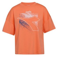 Koszulka damska DIADORA L. T-SHIRT SS LOGO FLARE. Niebieskie koszulki sportowe damskie Diadora, l, bez wzorów, bez ramiączek. Za 34.99 zł.