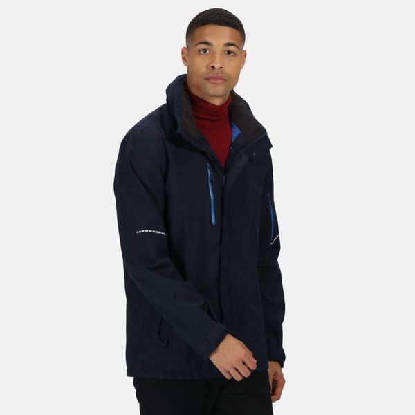 Kurtka Męska Softshell. Niebieskie kurtki męskie Regatta, m, bez wzorów, z materiału, z kapturem. Za 651.99 zł.