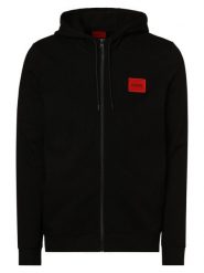 HUGO kurtka z kapturem Mężczyźni Bawełna czarny, XXL. Czarne kurtki męskie Hugo, m, bez wzorów, z bawełny, sportowe, z kapturem. Za 549.95 zł.
