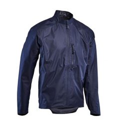 Kurtka przeciwdeszczowa rowerowa MTB Rockrider Comfort 500. Czerwone kurtki męskie ROCKRIDER, l, bez wzorów, z materiału, sportowe, bez kaptura. Za 159.99 zł.