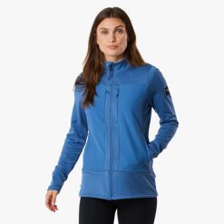 Bluza polarowa Wędrówki damska Swedemount Trondheim Wind Mid Layer Full Zip. Niebieskie bluzy damskie SWEDEMOUNT, na zimę, bez wzorów, z polaru, sportowe, bez ramiączek, bez kaptura. W wyprzedaży za 222.00 zł.