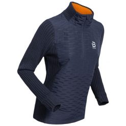 Sweter damski z zamkiem błyskawicznym Daehlie Sportswear Comfy 2.0. Niebieskie swetry nierozpinane damskie DAEHLIE, m, bez wzorów, z dzianiny, eleganckie, bez kołnierzyka, bez ramiączek. Za 618.45 zł.