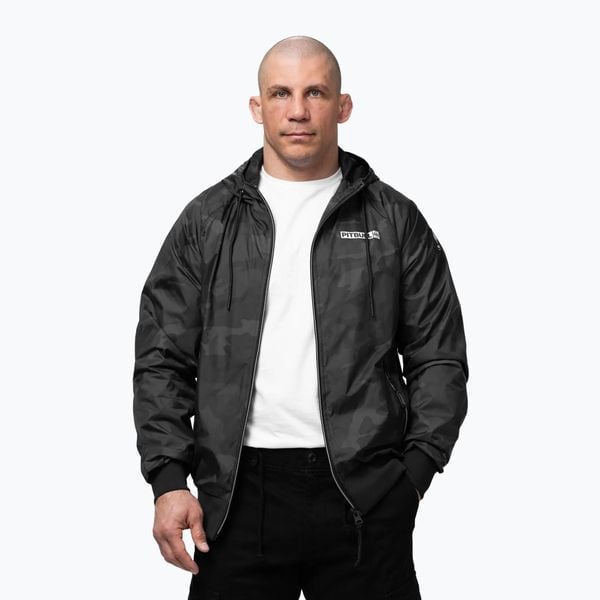 Kurtka męska Pitbull Athletic Logo Nylon Hooded. Czarne kurtki męskie PITBULL, m, bez wzorów, z nylonu, bez kaptura. Za 199.99 zł.