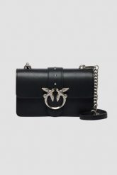 PINKO Czarna kopertówka Love One Mini St. Cl Vitello Seta. Czarne torebki wizytowe damskie Pinko, bez wzorów, ze skóry, bez dodatków. W wyprzedaży za 950.99 zł.