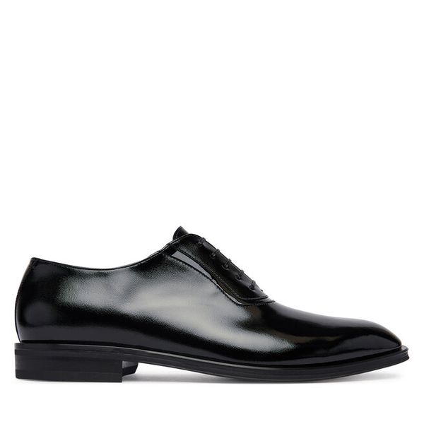 Półbuty BOSS. Czarne buty wizytowe męskie Boss, bez wzorów, bez obcasa, bez zapięcia. Za 1,549.00 zł.