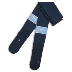 Męskie skarpety z grafiką Manchester City PUMA Marine Blue Team Light. Niebieskie skarpety męskie Puma, bez wzorów. Za 96.68 zł.