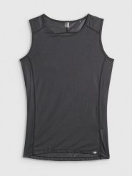 4F Potówka kolarska męska - czarna L. Czarne t-shirty męskie 4F, l, bez wzorów, ze skóry, bez kołnierzyka, bez ramiączek. Za 119.99 zł.