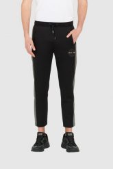 LA MARTINA Czarne męskie spodnie Slim Fit. Czarne spodnie sportowe męskie La Martina, m, bez wzorów, z dresówki. W wyprzedaży za 459.99 zł.