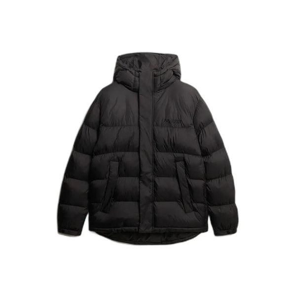 Kurtka puchowa Superdry Tech Jkt. Czarne kurtki męskie Superdry, na zimę, l, bez wzorów, z puchu, biznesowe, bez kaptura. Za 526.15 zł.