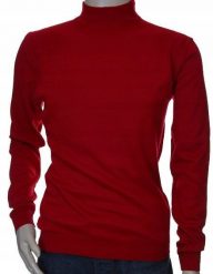 Sweter męski klasyczny elegancki półgolf z wełny wełna wełniany XL czerwony 1701. Czerwone swetry męskie Selantino, m, bez wzorów, z wełny, eleganckie, bez kołnierzyka, bez ramiączek. Za 151.28 zł.