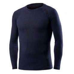 Koszulka z długim rękawem Merino Biotex. Niebieskie bluzy męskie BIOTEX, s, bez wzorów, z wełny, sportowe, bez ramiączek, bez kaptura. Za 421.00 zł.