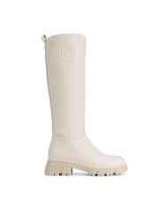 MEXX Oficerki MI001805143W Beżowy. Brązowe kozaki damskie Mexx, bez wzorów, ze skóry, bez obcasa, na płaskiej podeszwie, bez zapięcia. Za 419.99 zł.