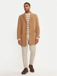Calvin Klein Płaszcz wełniany K10K113664 Beżowy Regular Fit. Brązowe płaszcze męskie Calvin Klein, na zimę, m, bez wzorów, z syntetyku, bez kołnierzyka, bez kaptura. Za 1,039.00 zł.