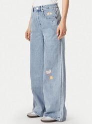 Adidas Jeansy Care Bear High Rise KQ6748 Niebieski Wide Leg. Niebieskie jeansy damskie Adidas, bez wzorów, z jeansu. Za 439.99 zł.