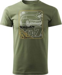 Topslang Koszulka z samochodem VW Golf 7 VII męska khaki REGULAR XXL. Brązowe swetry męskie Topslang, m, bez wzorów, bez kołnierzyka, bez ramiączek. Za 99.90 zł.