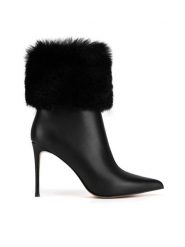 Eva Minge Botki HALAH-SL9596-202 Czarny. Czarne botki damskie Eva Minge, bez wzorów, ze skóry, bez obcasa, na szpilce, bez zapięcia. Za 543.99 zł.