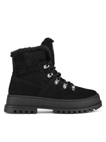 Lasocki Trzewiki ARC-DUNA-01 Czarny. Czarne botki damskie Lasocki, bez wzorów, z nubiku, bez obcasa, na płaskiej podeszwie, bez zapięcia. Za 169.99 zł.