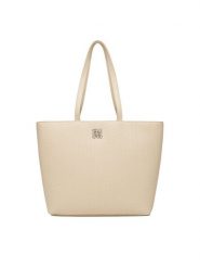Nine West Torebka CEO-HAMPSHIRE-IV-LDA8170 Beżowy. Brązowe shopperki damskie Nine West, bez wzorów, z materiału, bez dodatków. Za 269.99 zł.