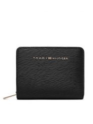 Tommy Hilfiger Portfel Th Modern Med Za W/Flap AW0AW18932 Czarny. Czarne portfele damskie Tommy Hilfiger, ze skóry. Za 269.99 zł.