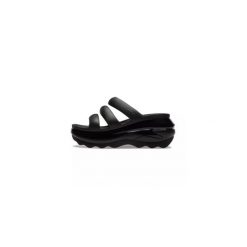 Klapki damskie Crocs Mega Crush Triple Strap. Czarne klapki damskie Crocs, bez wzorów, z materiału, sportowe, bez obcasa, bez zapięcia. Za 395.00 zł.