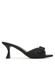 Guess Klapki FLJDI2 FAL03 Czarny. Czarne klapki damskie Guess, z aplikacjami, z materiału, bez obcasa, bez zapięcia. Za 413.99 zł.