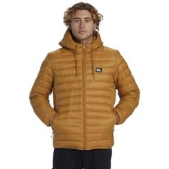 Kurtka ocieplana męska SCALY. Brązowe kurtki męskie Quiksilver, m, bez wzorów, z materiału, bez kaptura. Za 449.00 zł.