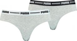 Bielizna damska Puma Brazilian 2P Pack szare 907856 05 L. Szara bielizna sportowa damska Puma, l, bez wzorów. Za 54.02 zł.