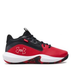 Buty do koszykówki Under Armour. Czerwone buty sportowe męskie Under Armour, bez wzorów, bez zapięcia, do koszykówki. Za 199.99 zł.