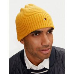 Czapka Tommy Hilfiger. Żółte czapki męskie Tommy Hilfiger, na zimę, bez wzorów. Za 199.99 zł.