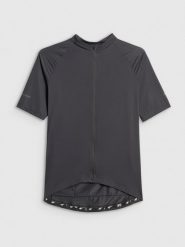 4F Koszulka kolarska męska - czarna XL. Czarne t-shirty męskie 4F, l, bez wzorów, z materiału, bez kołnierzyka, bez ramiączek. Za 179.99 zł.