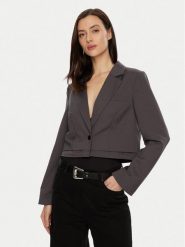 ONLY Marynarka Lalana 15334248 Szary Boxy Fit. Szare marynarki i żakiety damskie ONLY, bez wzorów, z syntetyku, bez kołnierzyka, bez ramiączek. Za 159.99 zł.