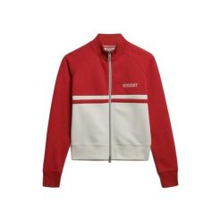 Damska bluza dresowa zapinana na zamek Superdry Ath Ess. Czerwone bluzy damskie Superdry, bez wzorów, z dresówki, sportowe, bez ramiączek, bez kaptura. Za 284.00 zł.