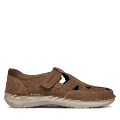 Sandały Josef Seibel. Brązowe sandały męskie Josef Seibel, bez wzorów, bez zapięcia. Za 439.99 zł.