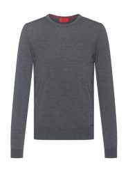 Hugo Sweter San Paolo 2 50435679 Szary Slim Fit. Szare swetry męskie Hugo, m, bez wzorów, z wełny, bez kołnierzyka, bez ramiączek. Za 319.99 zł.