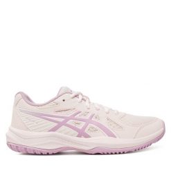 Buty halowe Asics. Czerwone obuwie sportowe damskie Asics, bez wzorów, bez zapięcia. Za 239.99 zł.