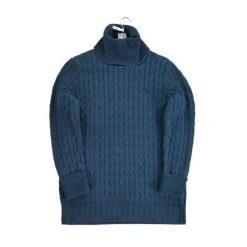 Second life - Damski sweter w granatowym odcieniu z przędzy skręconej - Jak nowy. Niebieskie swetry nierozpinane damskie Ralph Lauren, s, bez wzorów, z dzianiny, bez kołnierzyka, bez ramiączek. Za 255.56 zł.