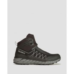 Buty trekkingowe męskie Dolomite Croda Nera High GTX. Czarne buty zimowe męskie Dolomite, bez wzorów, bez obcasa, bez zapięcia. Za 389.99 zł.