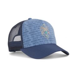 Czapka typu trucker Neymar JR BNA PUMA Sailing Blue Gold Pelé Yellow. Niebieskie czapki damskie Puma, na jesień, bez wzorów. Za 125.00 zł.