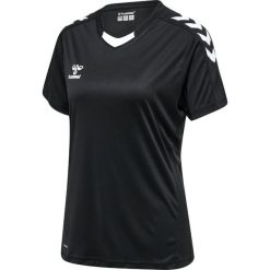 Koszulka do piłki ręcznej damska Hummel Core XK. Czarne bluzki damskie Hummel, m, bez wzorów, z materiału, sportowe, bez kołnierzyka, bez ramiączek. Za 79.99 zł.